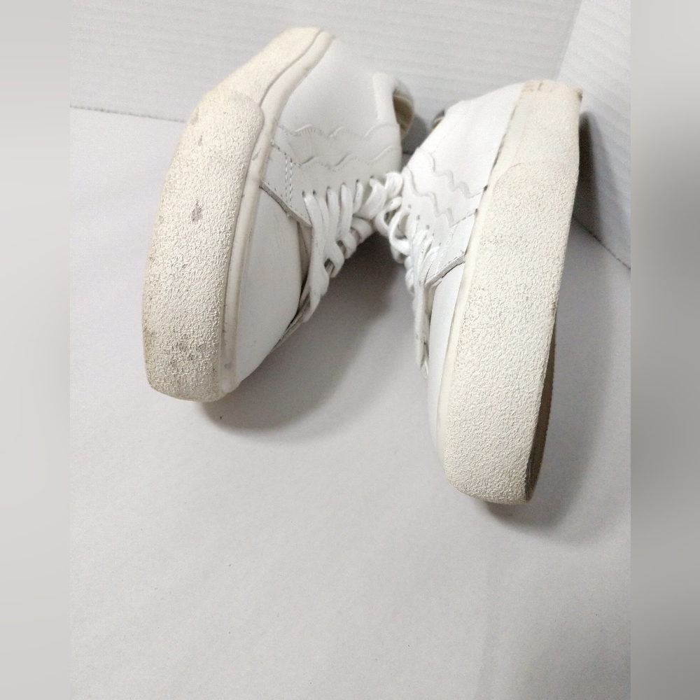 Madewell White & Silver Leather Sneakers Size 7.5 M - Picture 13 of 15